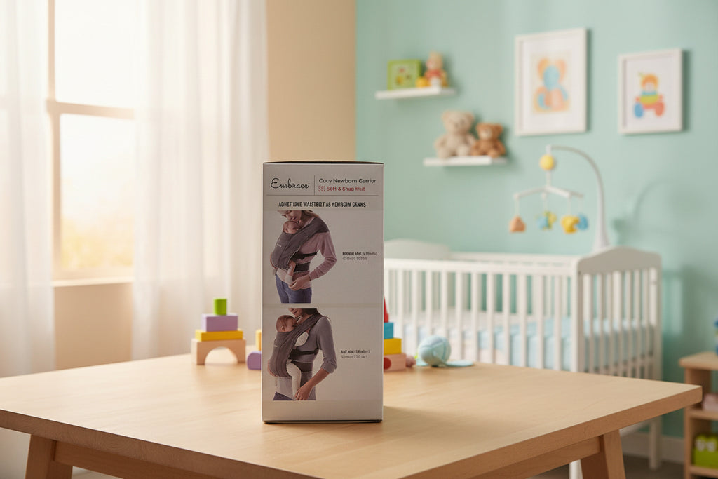 Ergobaby Embrace – Porte-Bébé Nouveau-Né en Tricot Douillet Vert olive doux