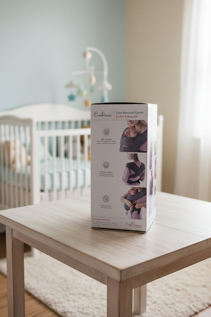 Ergobaby Embrace – Porte-Bébé Nouveau-Né en Tricot Douillet Vert olive doux