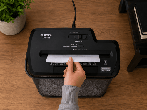 Aurora AU800SZ Broyeur professionnel papier/CD/cartes – 8 feuilles - Ayoye Destock