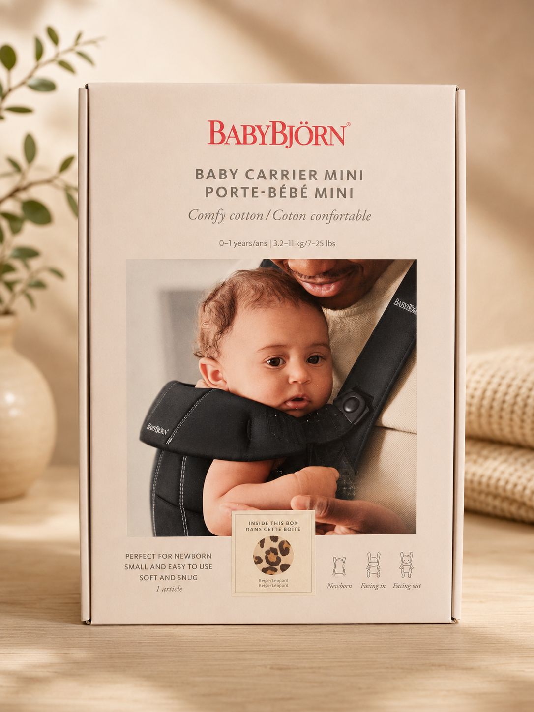 BabyBjörn Baby Carrier Mini 3D Jersey for Newborn