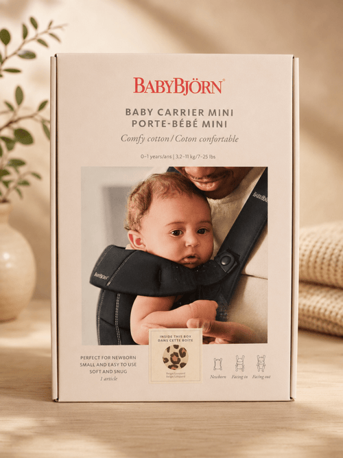 BabyBjörn Porte-Bébé Mini Coton Confortable – Newborn – 3,2 à 11 kg - Ayoye Destock