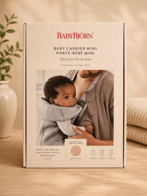 BabyBjörn Porte-Bébé Mini Coton Confortable – Newborn – 3,2 à 11 kg - Ayoye Destock
