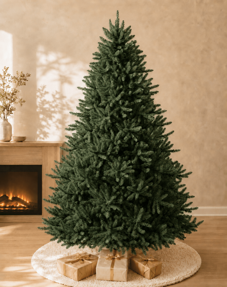 Balsam Hill Sapin de Noël Artificiel Classic Blue Spruce 9 pi avec Lumières DEL Blanc Chaud - Ayoye Destock