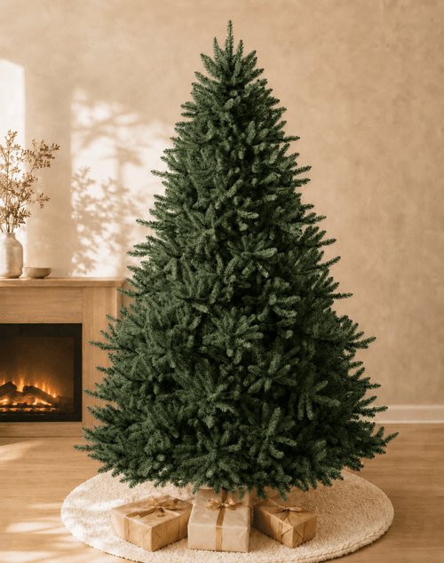 Balsam Hill Sapin de Noël Artificiel Classic Blue Spruce 9 pi avec Lumières DEL Blanc Chaud - Ayoye Destock