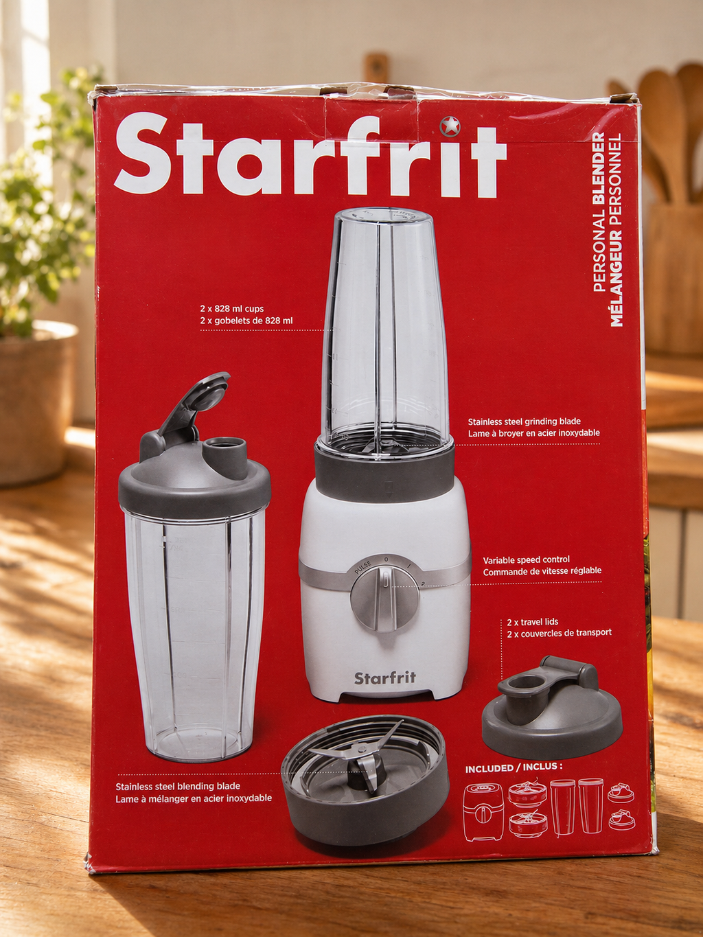 Starfrit Mélangeur personnel 7 pièces avec 2 gobelets de 828 ml