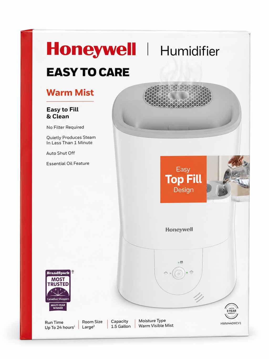 Honeywell Easy to Care Humidifier Warm Mist – Humidificateur air chaud grande capacité