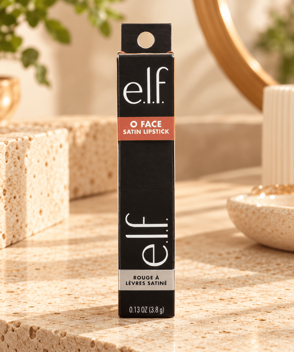 e.l.f. O Face rouge à lèvres satiné – Couleur intense longue tenue, formule nourrissante végane à l’huile de marula - Ayoye Destock