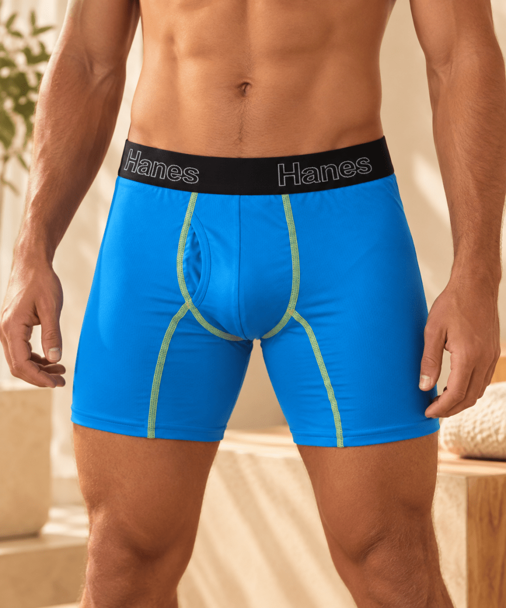 Hanes – Boxer Ajusté Homme (Boxer Brief), Collections Comfort Flex Fit et X-Temp, Trois Compositions Différentes, Vendu à l’Unité - Ayoye Destock