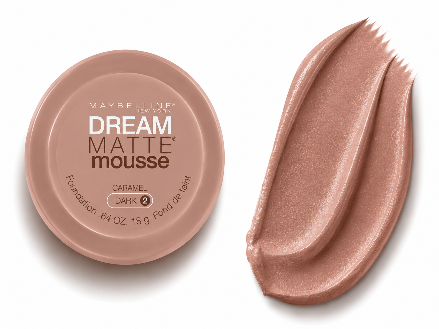 Maybelline New York Dream Matte Mousse – Fond de teint mousse mat longue tenue – 18 g