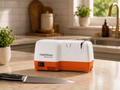 Chef'sChoice Diamond Hone D202 – Aiguiseur électrique à couteaux 2 étapes avec abrasifs diamant – Blanc/Orange