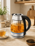 Chefman Power Infusion Bouilloire Électrique en Verre 1,8L avec Infuseur à Thé Amovible - Ayoye Destock