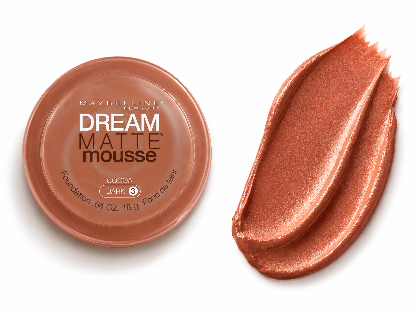 Maybelline New York Dream Matte Mousse – Fond de teint mousse mat longue tenue – 18 g