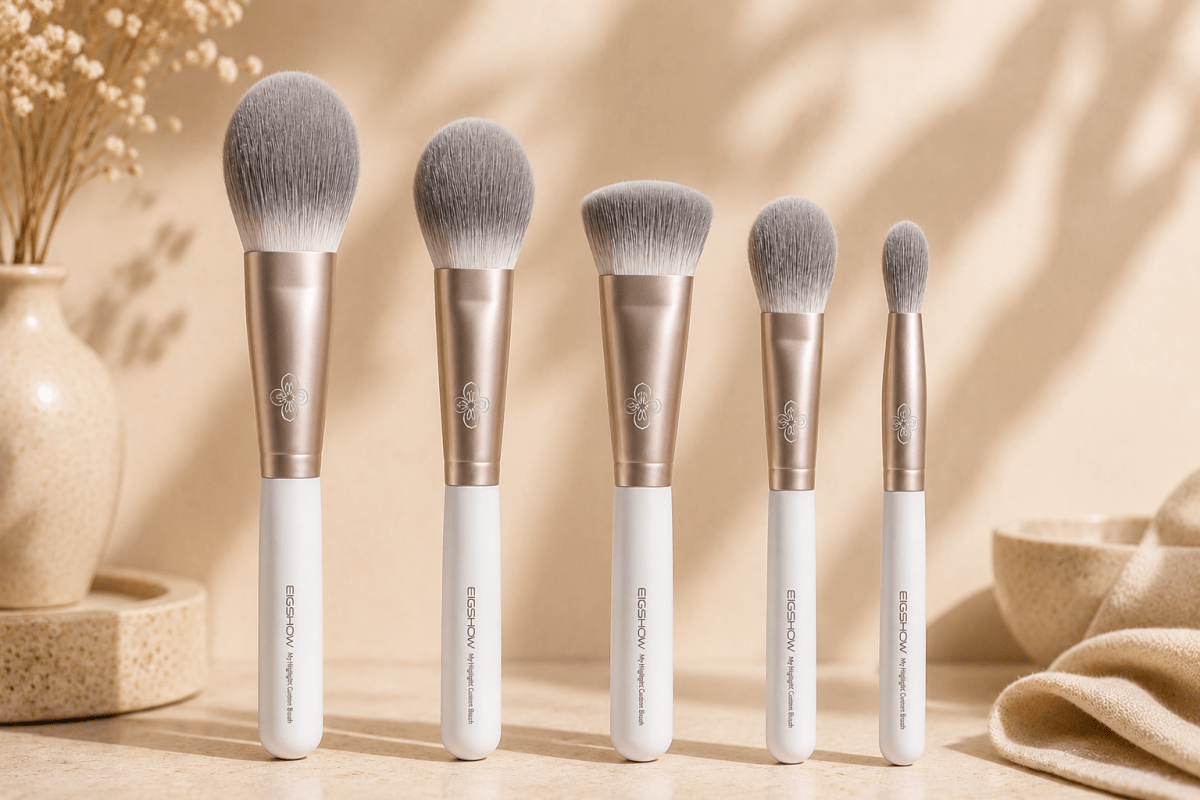 EIGSHOW Beauty Intoxicated Series – Ensemble de 15 Pinceaux de Maquillage Professionnels "Gentle Wind" avec Pochette Organisatrice - Ayoye Destock