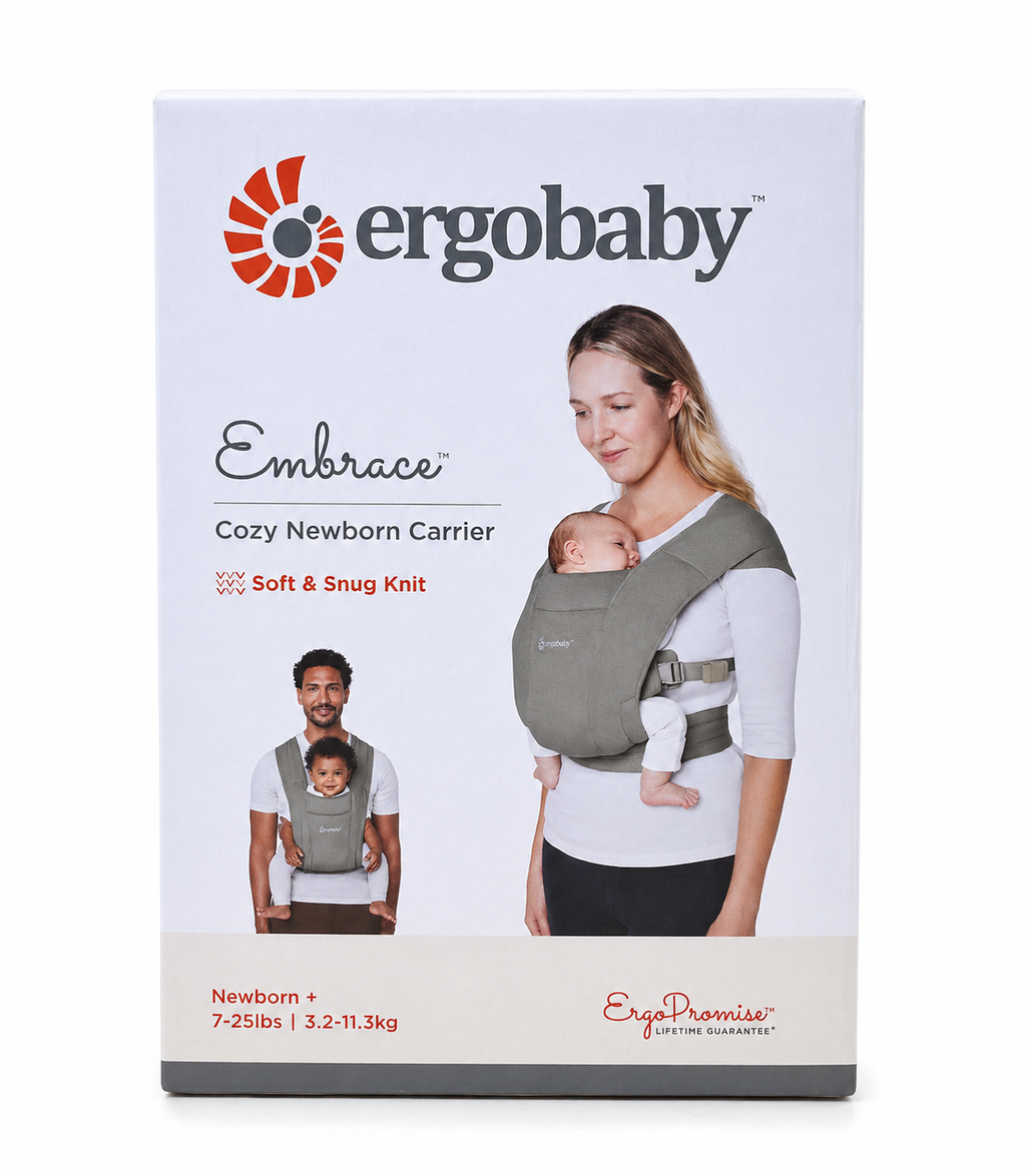 Ergobaby Embrace – Porte-Bébé Nouveau-Né en Tricot Douillet Vert olive doux