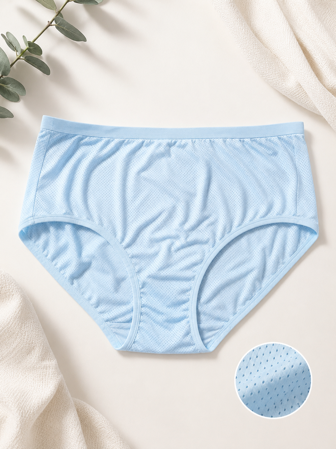 Fit for Me Culottes échancrées en micro-maille respirante pour femme Plus Taille – Paquet de 3