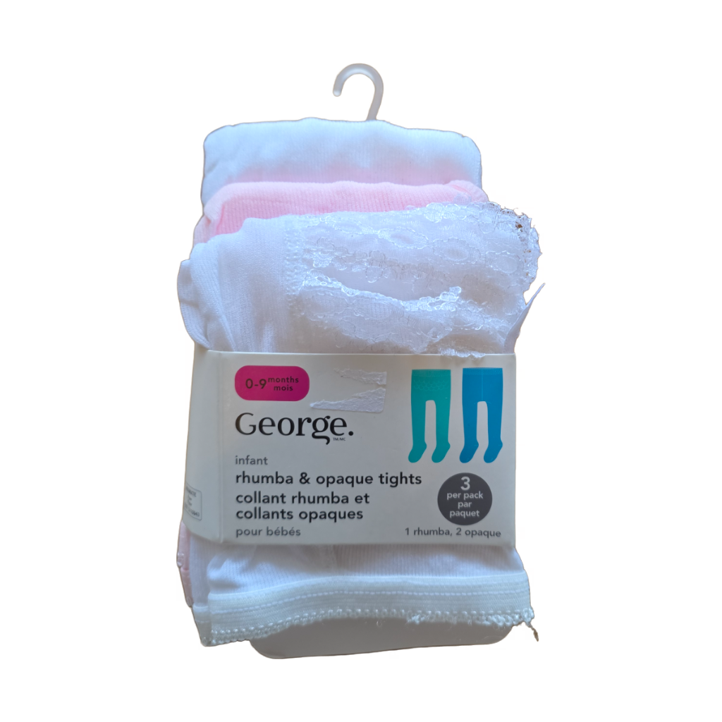 George Lot de 3 paires de collants  pour bébés filles 0-9 mois