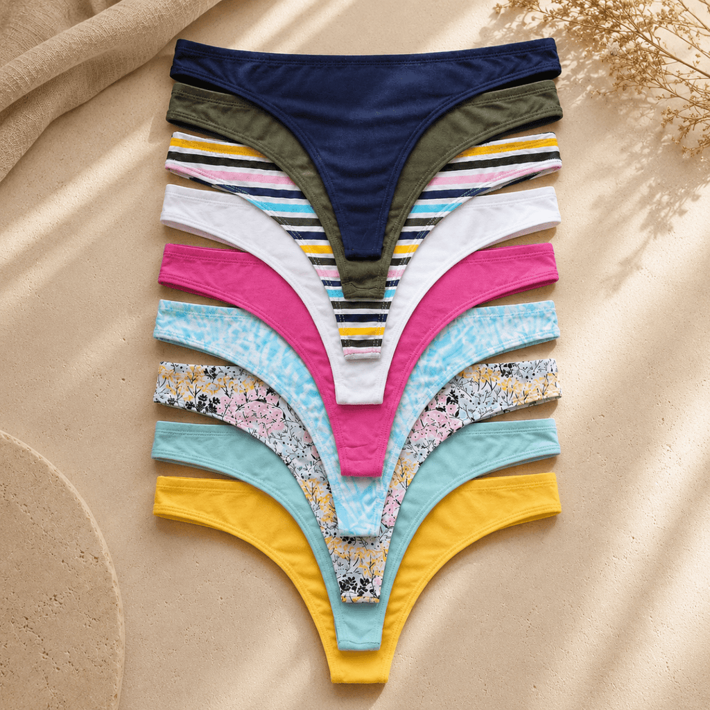 George – Tanga en jersey pour femme, couleurs et motifs assortis - Ayoye Destock