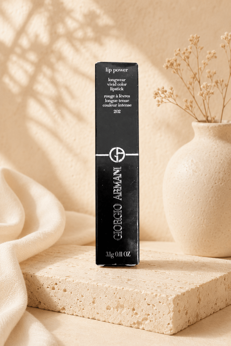 Giorgio Armani Lip Power – Rouge à lèvres satiné longue tenue, couleur vive - Ayoye Destock