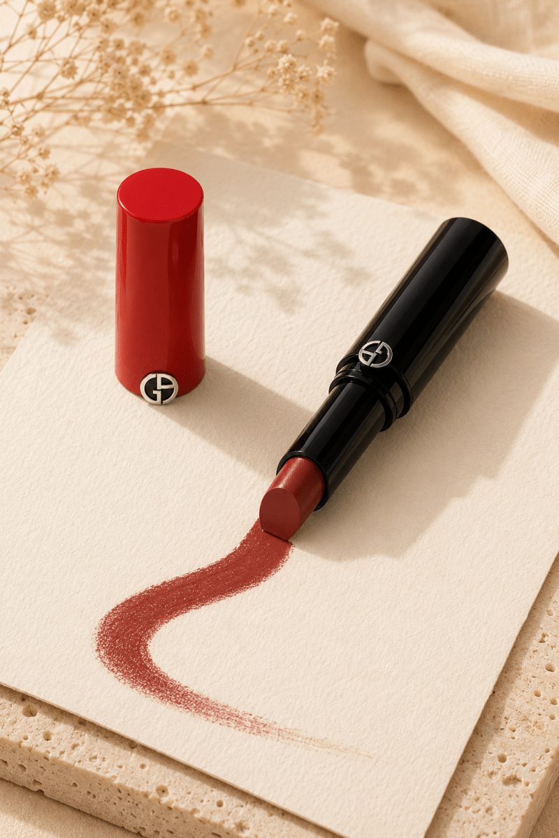 Giorgio Armani Lip Power – Rouge à lèvres satiné longue tenue, couleur vive - Ayoye Destock