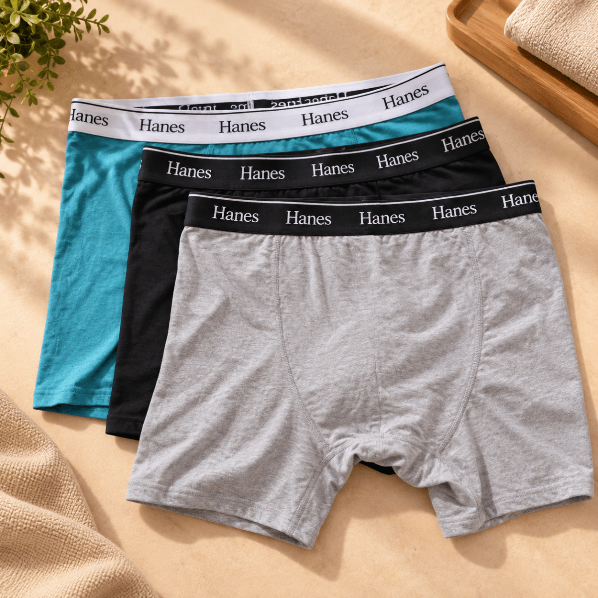Hanes Originals – Boxer Long en Coton Extensible, Couleur Variée, Vendu à l'Unité - Ayoye Destock