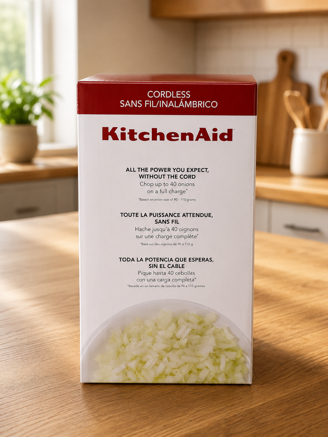 KitchenAid Hachoir Sans Fil 5 Tasses avec Batterie Lithium-Ion Rechargeable – Noir Mat – Modèle KFCB519BM