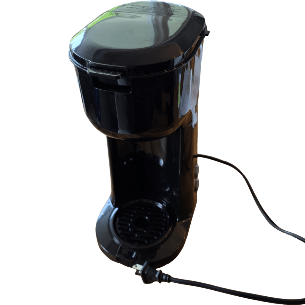 Mainstays Cafetière à Portion Individuelle Noire – Café Moulu et Capsules K-Cup Compatibles - Ayoye Destock
