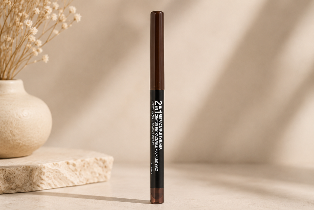 Marcelle 2-in-1 Retractable Waterproof Eyeliner – Crayon Yeux Longue Tenue Hypoallergénique