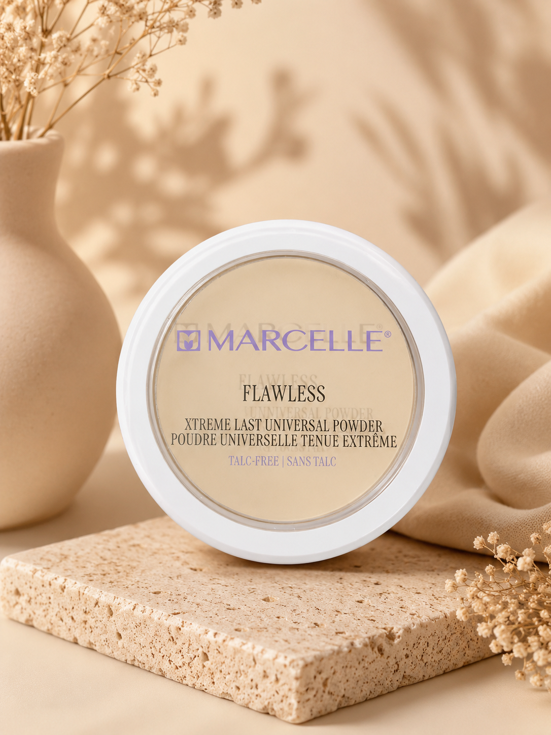 Marcelle Flawless Xtreme Last Translucent Universal Pressed Powder – Extreme Hold Talc-Free