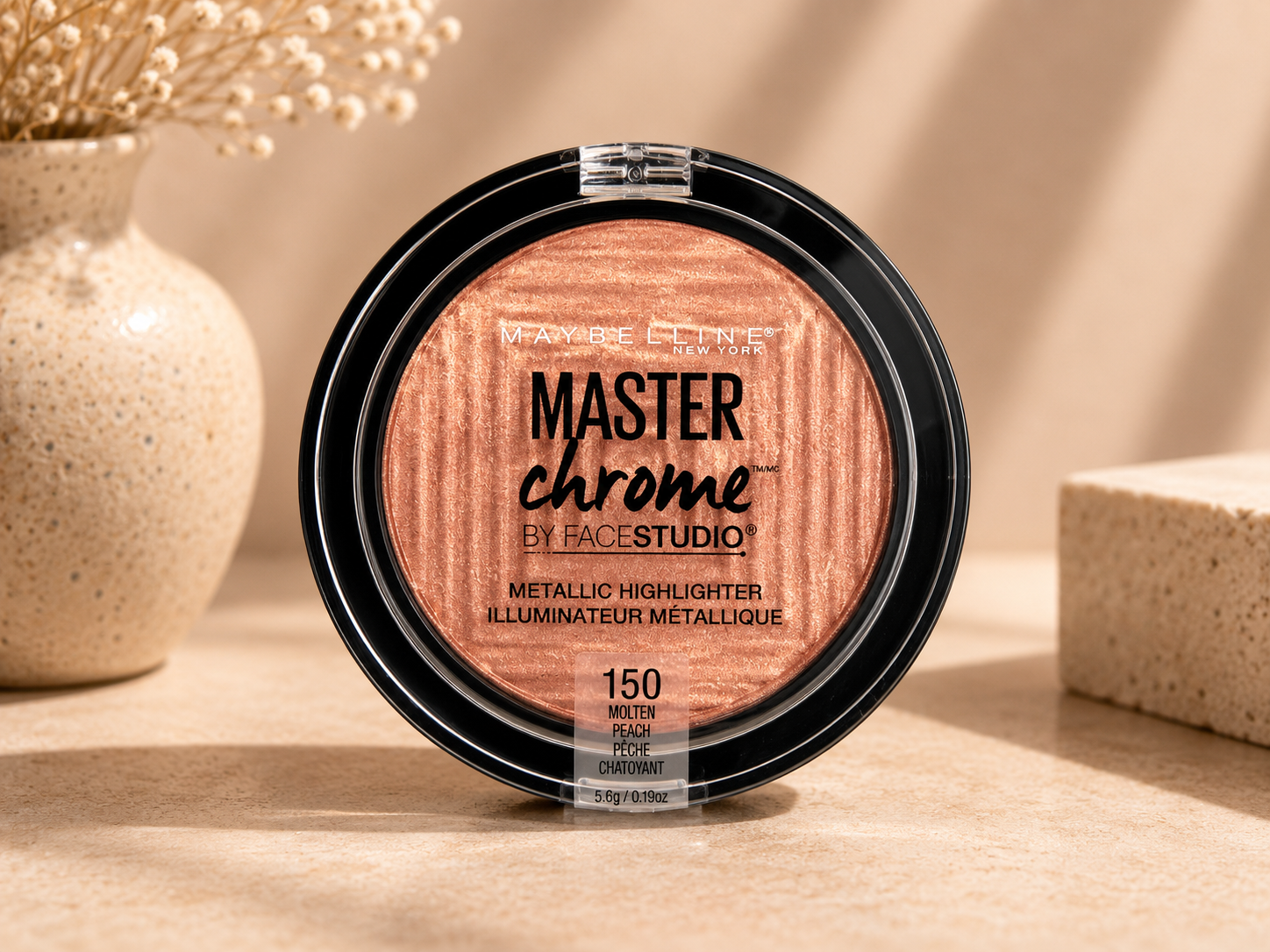Maybelline FaceStudio Master Chrome – Illuminateur Métallique en Poudre | 5,6 g