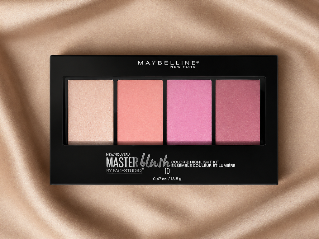 Maybelline New York Master Blush by Face Studio palette couleur et illuminant – Teinte 10, formule gel ultra-pigmentée