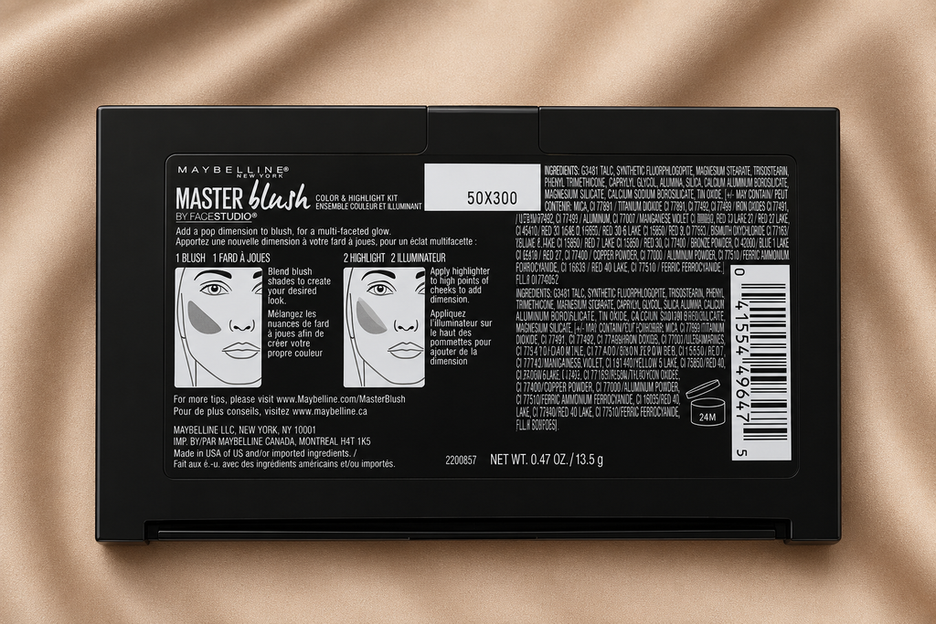 Maybelline New York Master Blush by Face Studio palette couleur et illuminant – Teinte 10, formule gel ultra-pigmentée