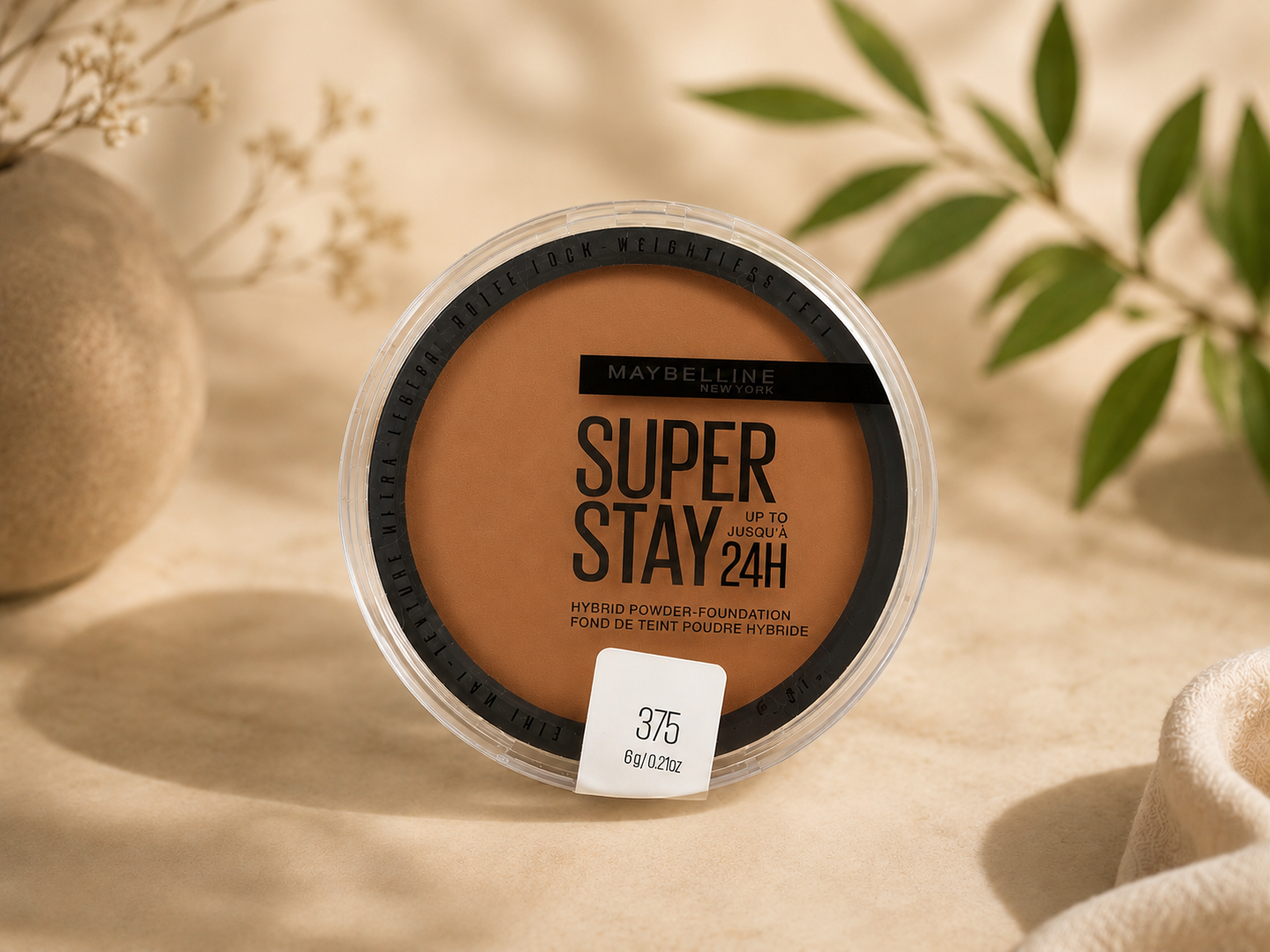 Maybelline New York SuperStay 24H Fond de Teint en Poudre Hybride – Couvrance Complète, Fini Mat Ultra-Léger