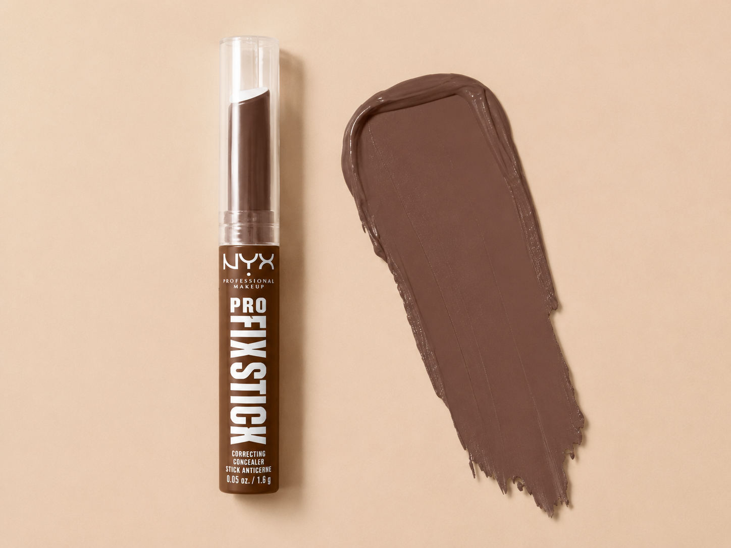 NYX Professional Makeup Pro Fix Stick anticerne correcteur – Couvrance buildable, tenue 12h, infusé d'acide hyaluronique