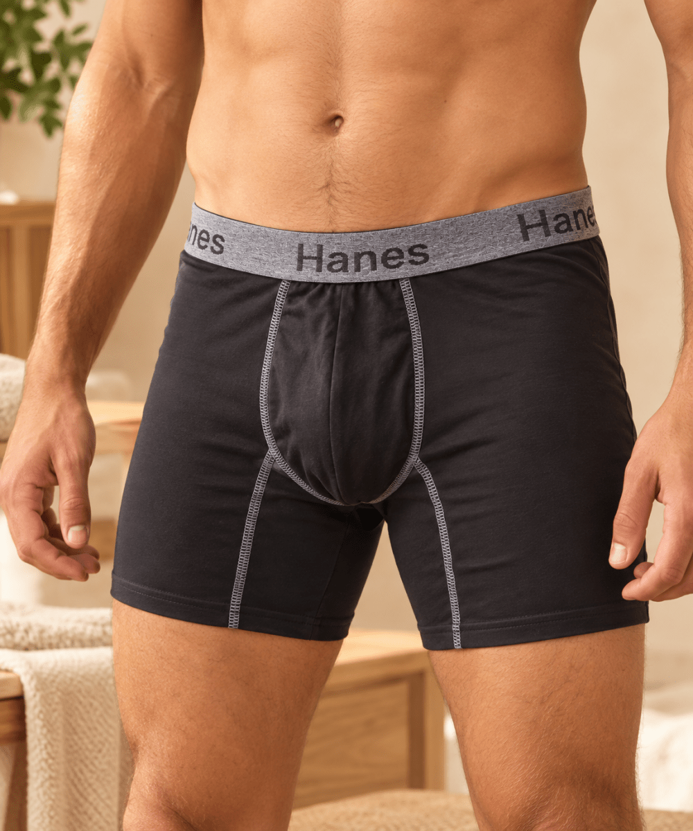 Hanes – Boxer Ajusté Homme (Boxer Brief), Collections Comfort Flex Fit et X-Temp, Trois Compositions Différentes, Vendu à l’Unité - Ayoye Destock