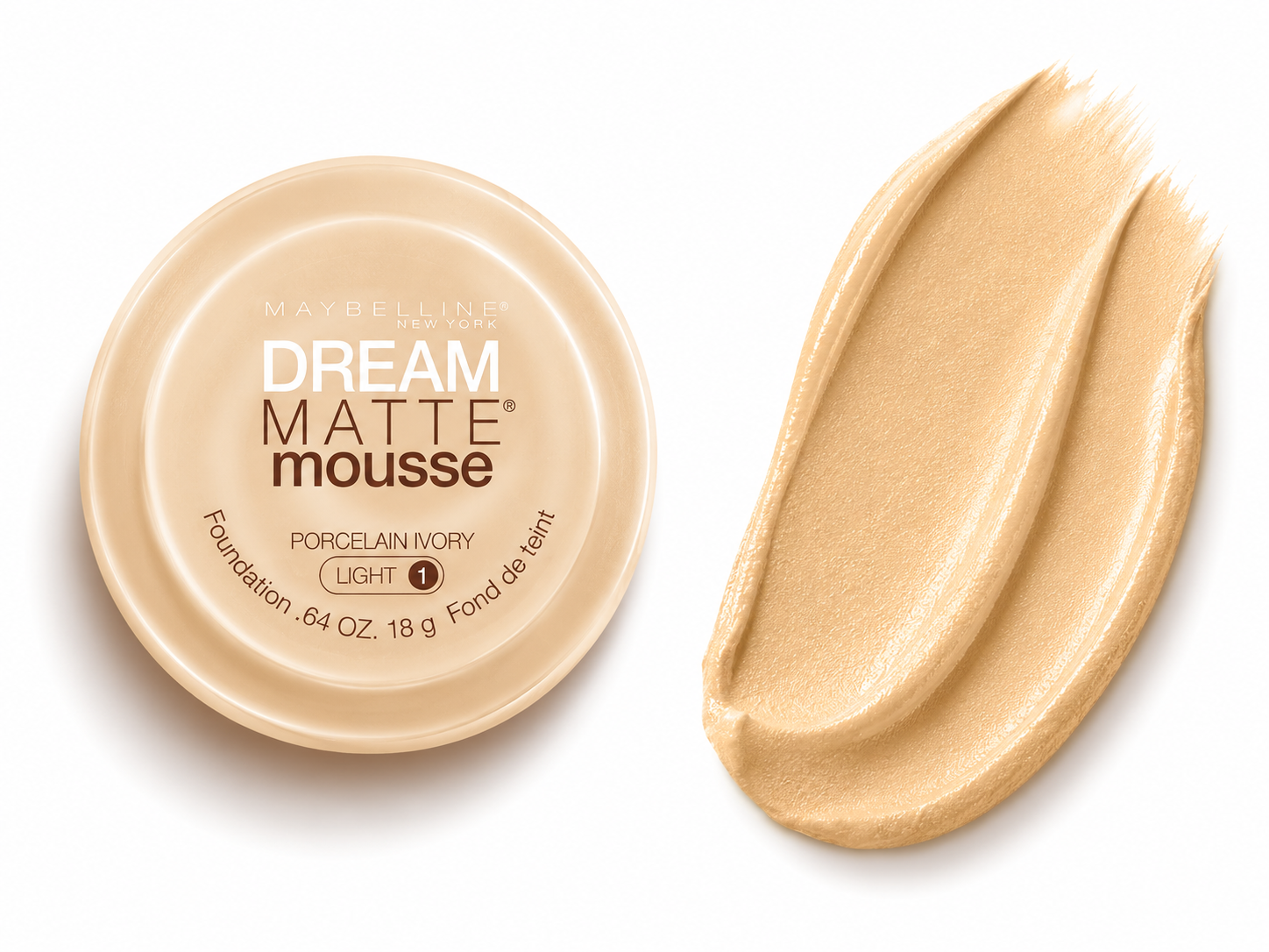 Maybelline New York Dream Matte Mousse – Fond de teint mousse mat longue tenue – 18 g