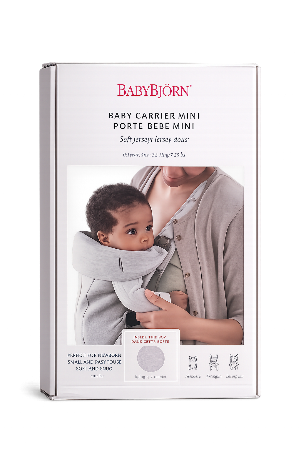BabyBjörn Porte-bébé Mini Jersey 3D pour nouveau-né