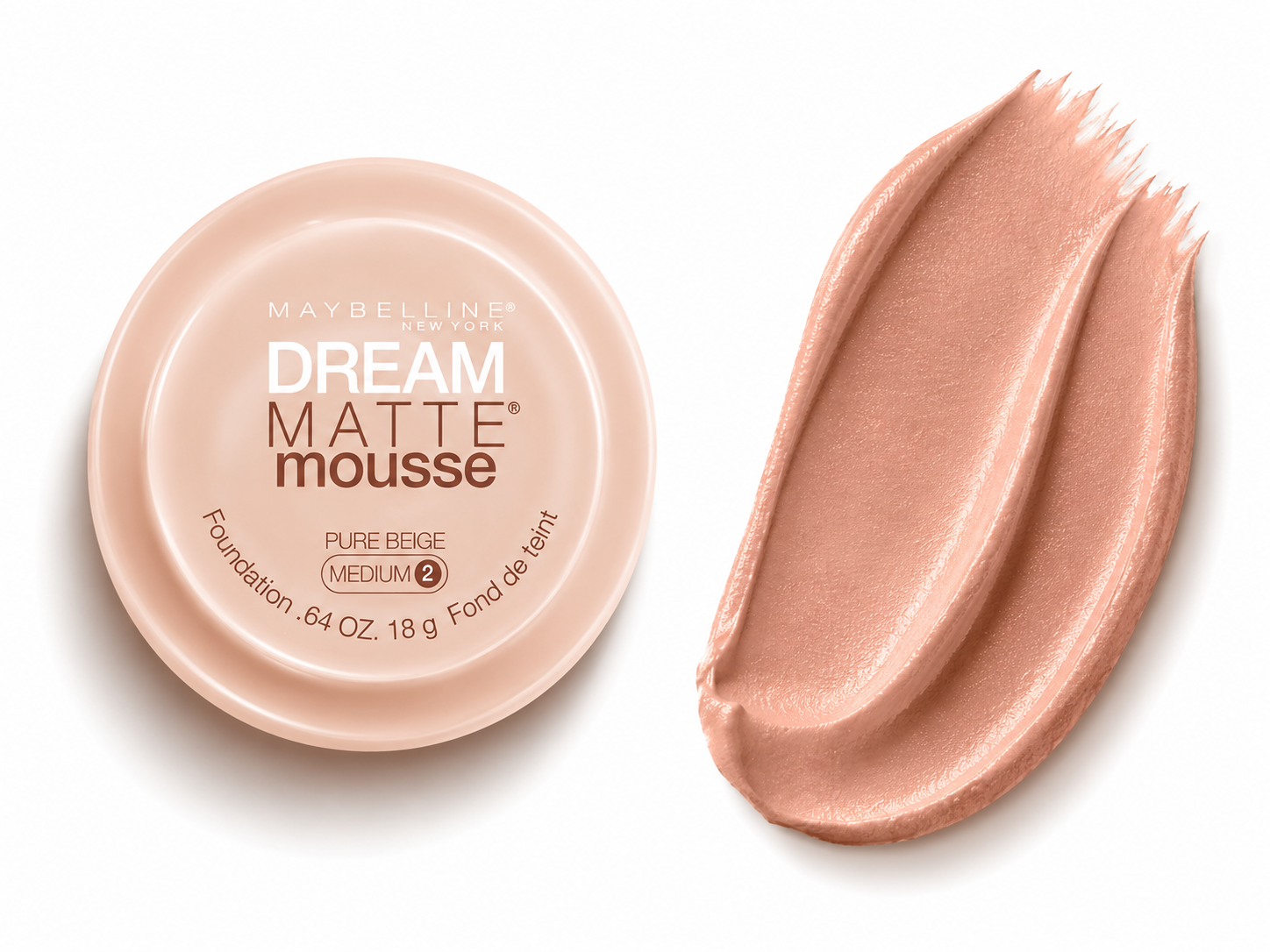 Maybelline New York Dream Matte Mousse – Fond de teint mousse mat longue tenue – 18 g