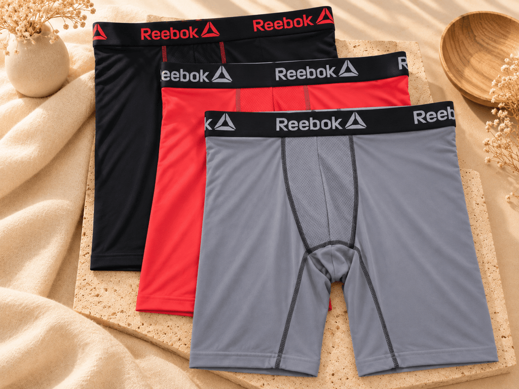 Reebok – Sous-vêtement de performance homme (slip, boxer court ou boxer long), vendu à l'unité, couleur variée - Ayoye Destock
