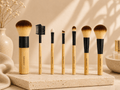 SHANY Bamboo Babe – Set de 7 Pinceaux de Maquillage Synthétiques Premium avec Pochette en Coton, Manches en Bambou - Ayoye Destock