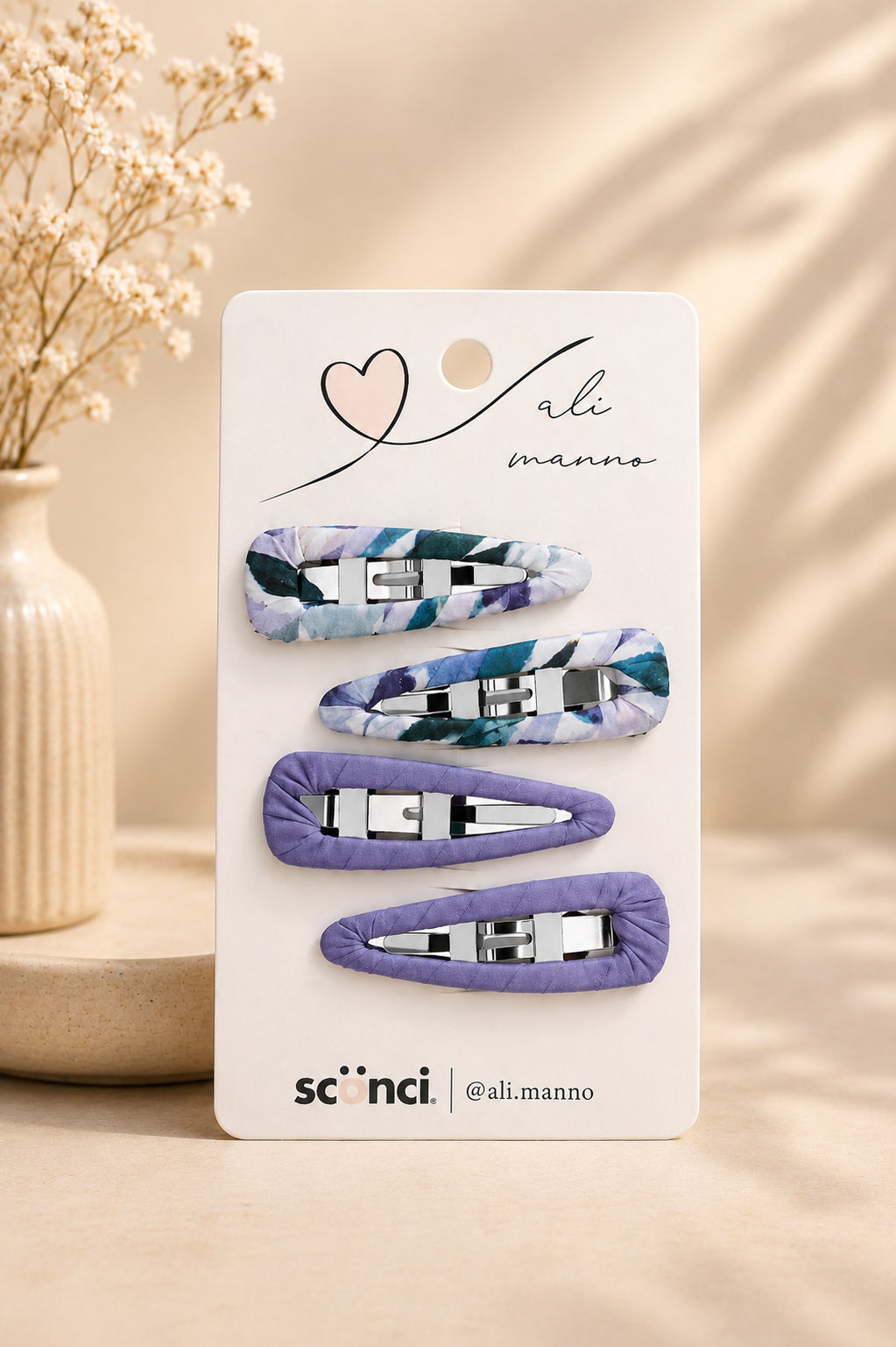 Scünci Ali Manno 4 Pack Colorful Hair Clips