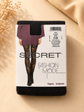 Secret Fashion Collants mode noirs texturés pour femme – Taille C/D