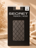 Secret Fashion Collants noirs à motif losanges pour femme