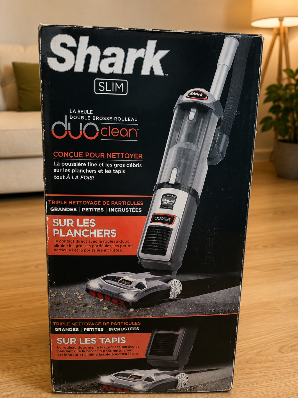 Shark Slim DuoClean – Aspirateur balai filaire avec filtre HEPA et anti-allergènes – Modèle NV200C