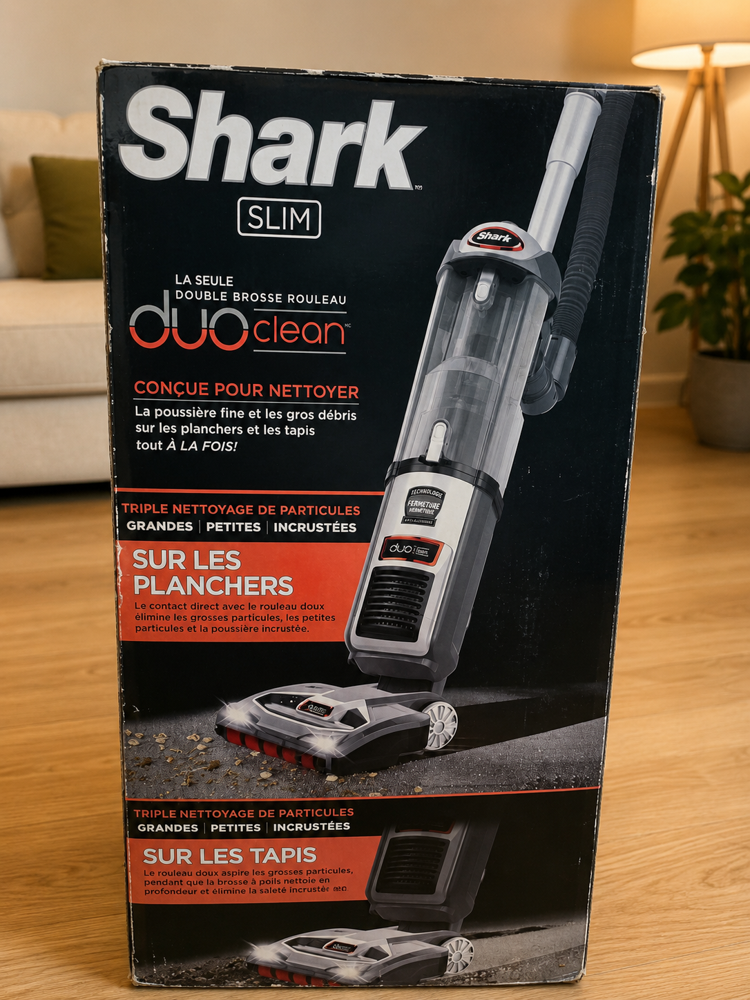 Shark Slim DuoClean – Aspirateur balai filaire avec filtre HEPA et anti-allergènes – Modèle NV200C