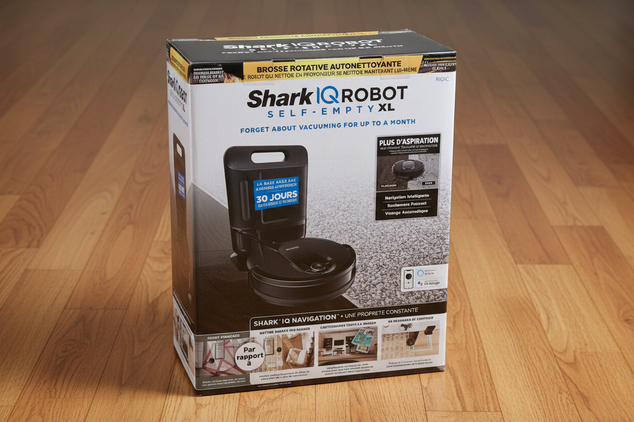 Shark RV1001AEC IQ Robot Self-Empty Vacuum, 35W – Aspirateur robot intelligent noir