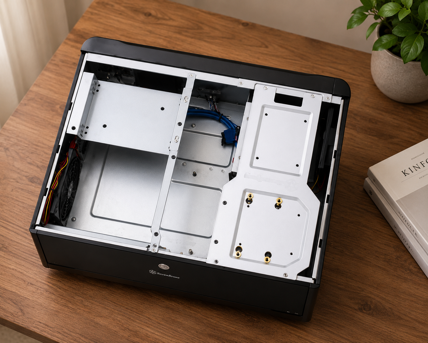 SilverStone Grandia GD06B – Boîtier HTPC Micro-ATX avec 3 Ventilateurs 120mm et 2 Baies Hot-Swap – Noir – Modèle SST-GD06B