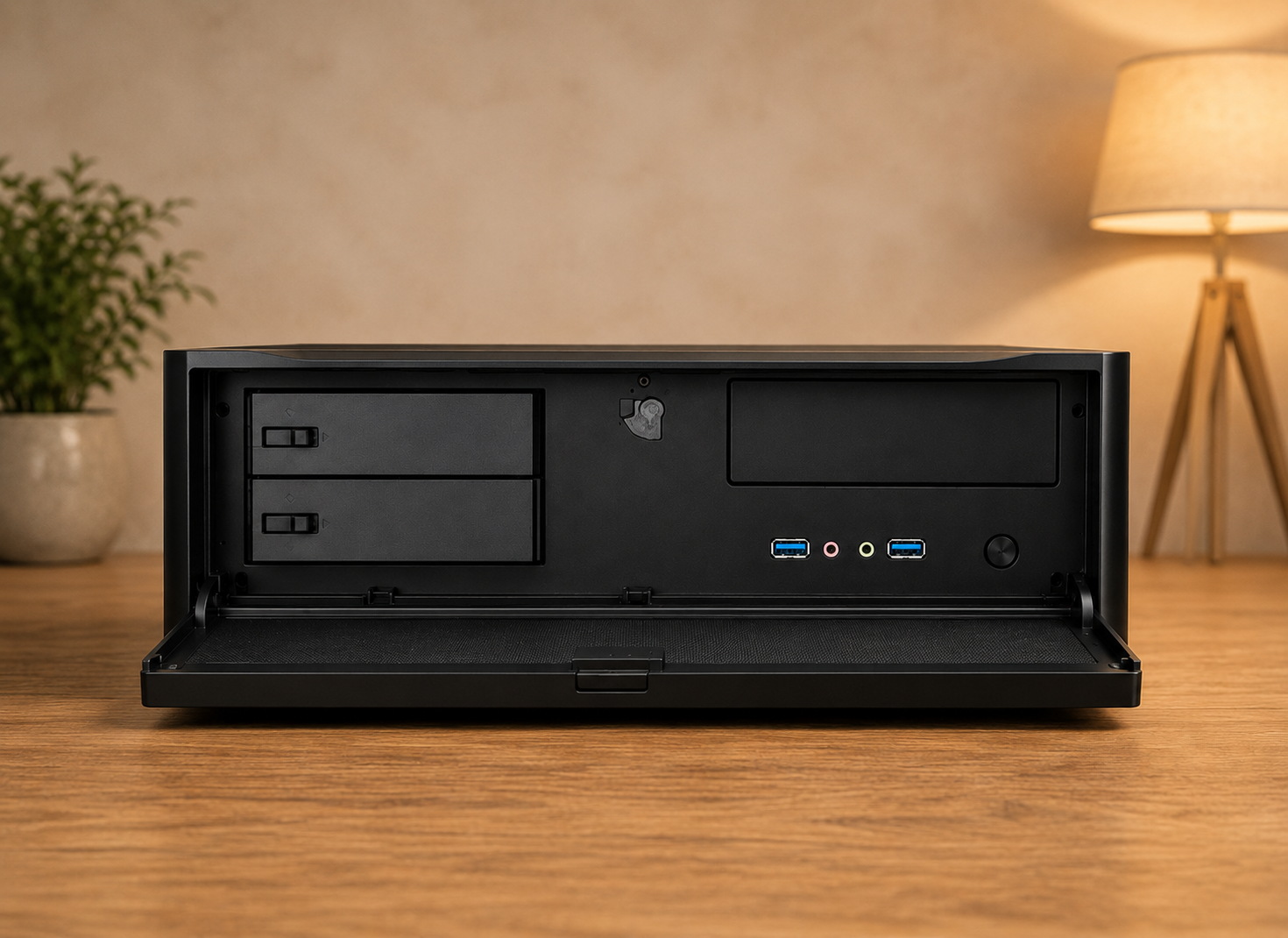 SilverStone Grandia GD06B – Boîtier HTPC Micro-ATX avec 3 Ventilateurs 120mm et 2 Baies Hot-Swap – Noir – Modèle SST-GD06B