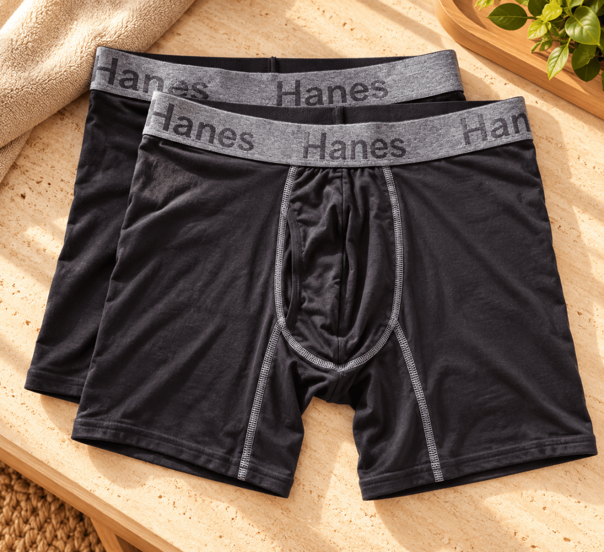 Hanes – Boxer Ajusté Homme (Boxer Brief), Collections Comfort Flex Fit et X-Temp, Trois Compositions Différentes, Vendu à l’Unité - Ayoye Destock