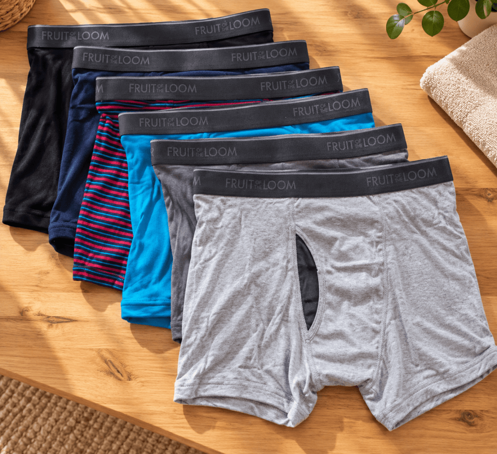 Fruit of the Loom – Caleçon boxeur avec braguette en maille respirante pour homme, vendu à l'unité couleur variée - Ayoye Destock