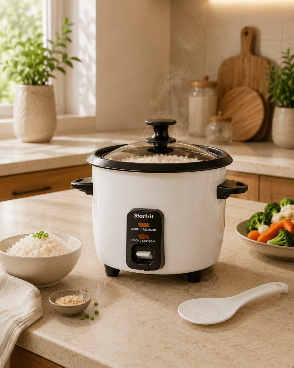 Starfrit Cuiseur à Riz Électrique 6 Tasses avec Revêtement Céramique - Ayoye Destock